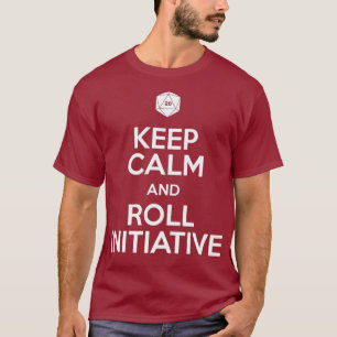 Funny Keep Calm Roll Dungeon Dragons Dice T-Shirt