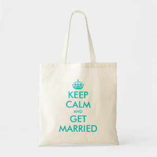 Funny Keep Calm wedding tote bag for bridesmaid
