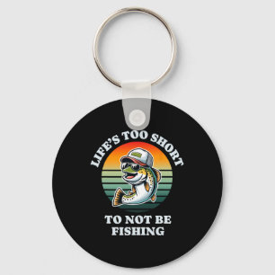 Funny Keep On Fishing Fun Chill Trout Fisherman Key Ring