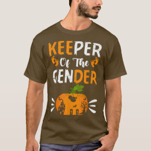 Funny Keeper of the Gender Pumpkin Baby Shower Gen T-Shirt