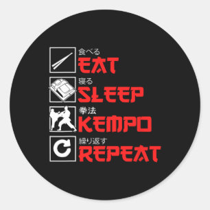 Funny Kempo Retro Design Japan Shorinji Karate  Classic Round Sticker