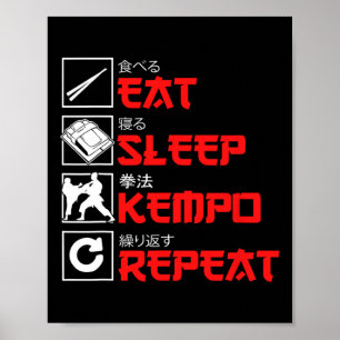 Funny Kempo Retro Design Japan Shorinji Karate Poster