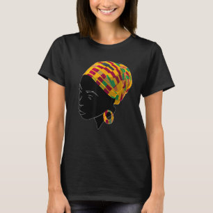 Funny Kente Cloth Head Wrap Gift For African Ameri T-Shirt