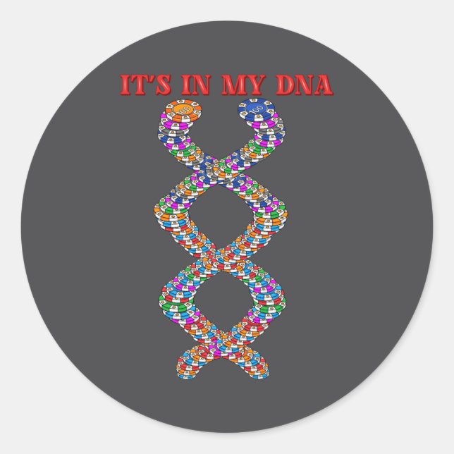 Funny Ker Player Texas Holdem Casino Ker  Classic Round Sticker (Front)