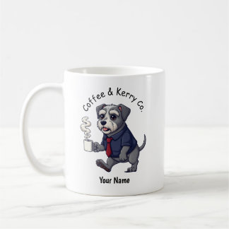 Funny Kerry Blue Terrier Dog Business Suit Coffee Mug