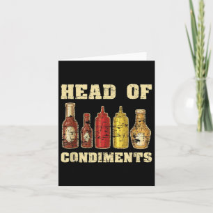 Funny Ketchup Mustard Barbecue Sauce Condiments Sm Card