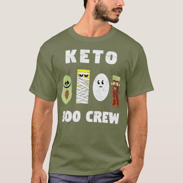 Funny Keto Boo Crew Squad T-Shirt (Front)