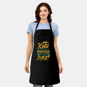 Funny Keto Diet Cheating Quote Apron