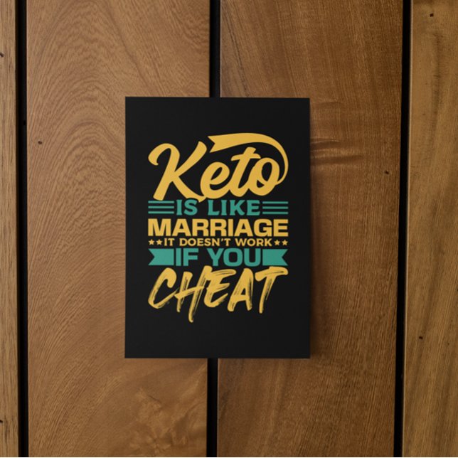 Funny Keto Diet Cheating Quote  Postcard (ketogenic diet funny quote cheating postcard)
