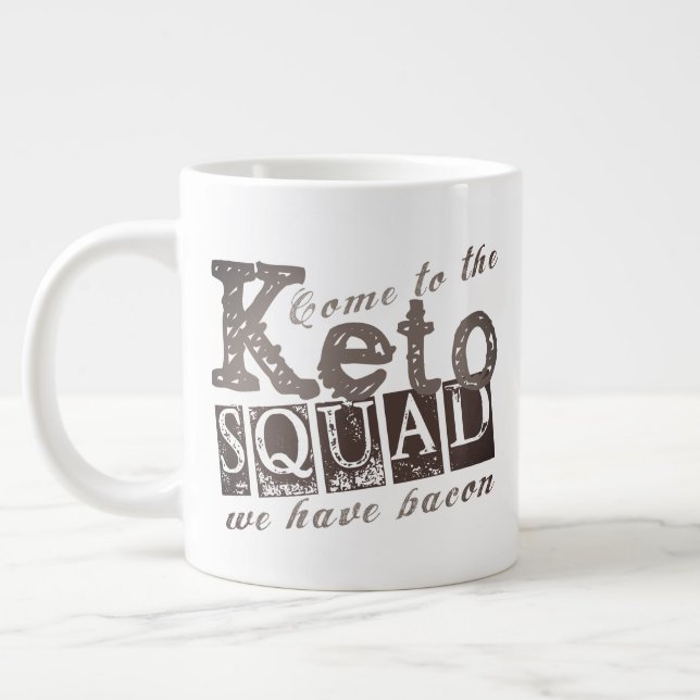 Funny Keto Diet Quote Large Coffee Mug (Left)