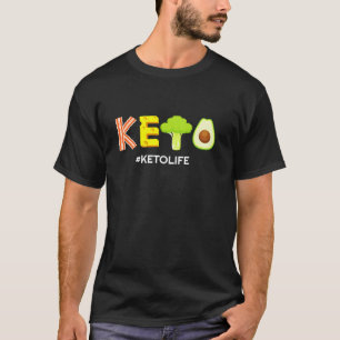 Funny Keto Diet Tee Ketones Low Carb Keto Die