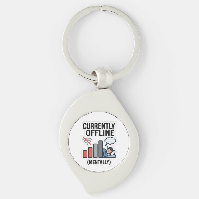 Funny Key Chain | Digital Detox Humour  (Front)