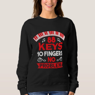 Funny Keyboard Piano Player Pianist Musician Gif Sweatshirt