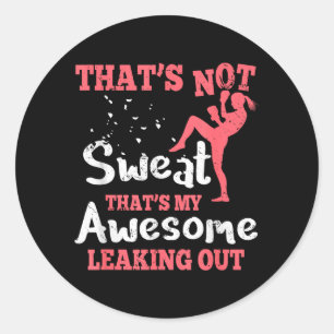 Funny Kick Boxing Classic Round Sticker