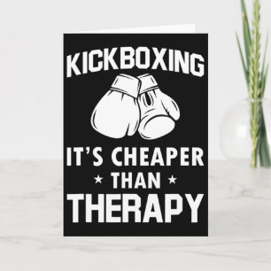 Funny Kickboxer Gift Therapy Kickboxing Card