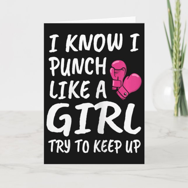 Funny Kickboxer - I Love Kickboxing  Card (Front)