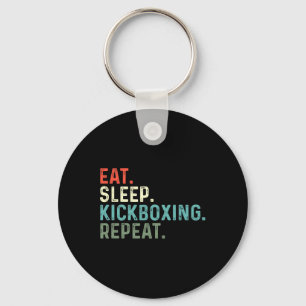 Funny Kickboxers Eat Sleep Kickboxing Key Ring