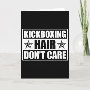 Funny Kickboxing Art For Men Women Kickboxer Conta Card