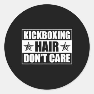 Funny Kickboxing Art For Men Women Kickboxer Conta Classic Round Sticker