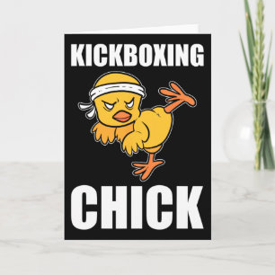 Funny Kickboxing Chick Kickboxing Instructor  Card