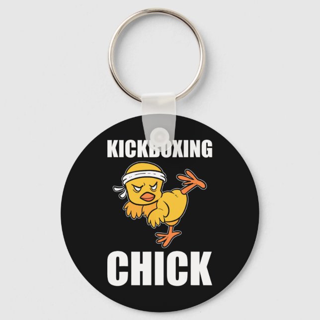 Funny Kickboxing Chick Kickboxing Instructor  Key Ring (Front)
