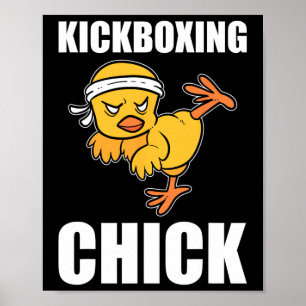 Funny Kickboxing Chick Kickboxing Instructor Poster