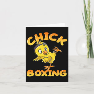 Funny Kickboxing Fighting Girl Cute Kick Boxing Ch Card