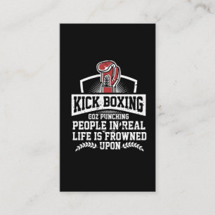 Funny Kickboxing Gift for Rude Martial Arts Boxer Business Card