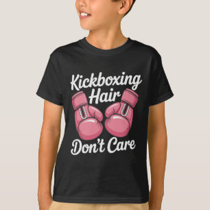 Funny Kickboxing Hair Don’t Care Workout Tee