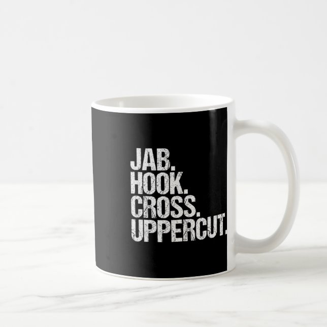 Funny Kickboxing Jab Hook Cross Uppercut  Coffee Mug (Right)