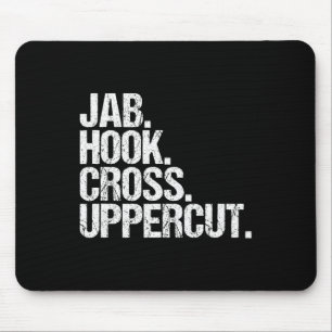 Funny Kickboxing Jab Hook Cross Uppercut Mouse Mat
