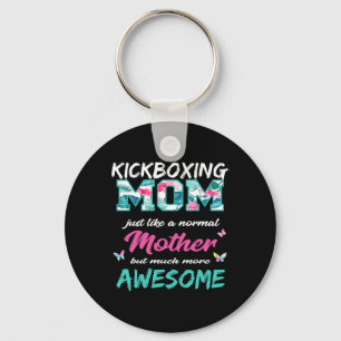 Funny Kickboxing Mom T Shirt Sports Mother  Key Ring