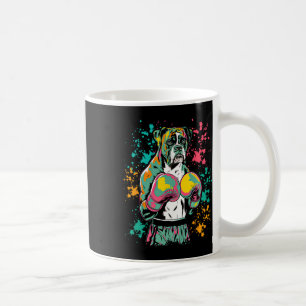 Funny Kickboxing Or Boxing Boxer Dog For Men Women Coffee Mug