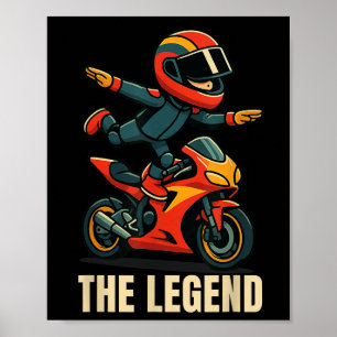 Funny Kid Aura Farming On Motorbike - Funny Indone Poster