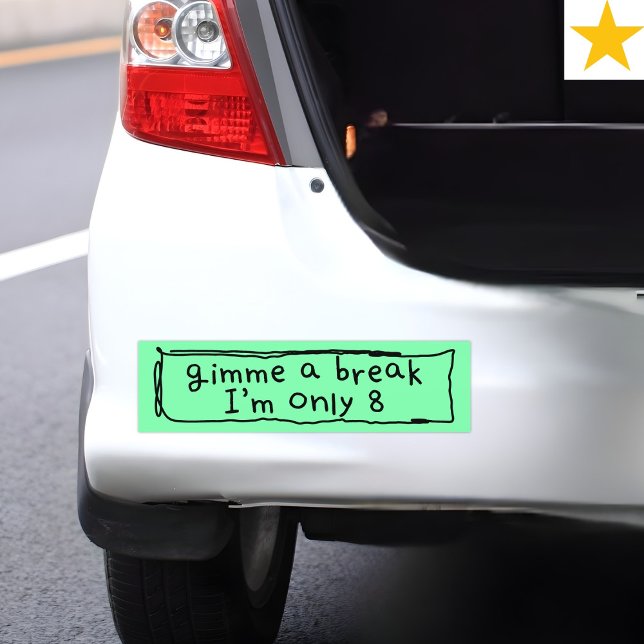 Funny Kid Joke Childish Driving Humor  Bumper Sticker (Creator Uploaded)