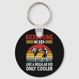 Funny Kid Kickboxer Outfit - Boxing Kid Kickboxing Key Ring