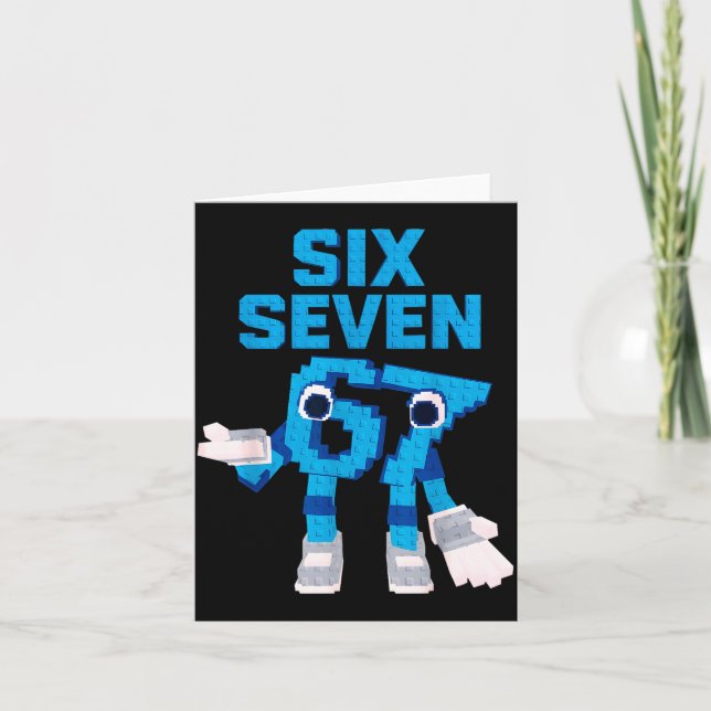 Funny Kid Meme Six Seven 6 7 Italian Brainrot Bruh Card (Front)