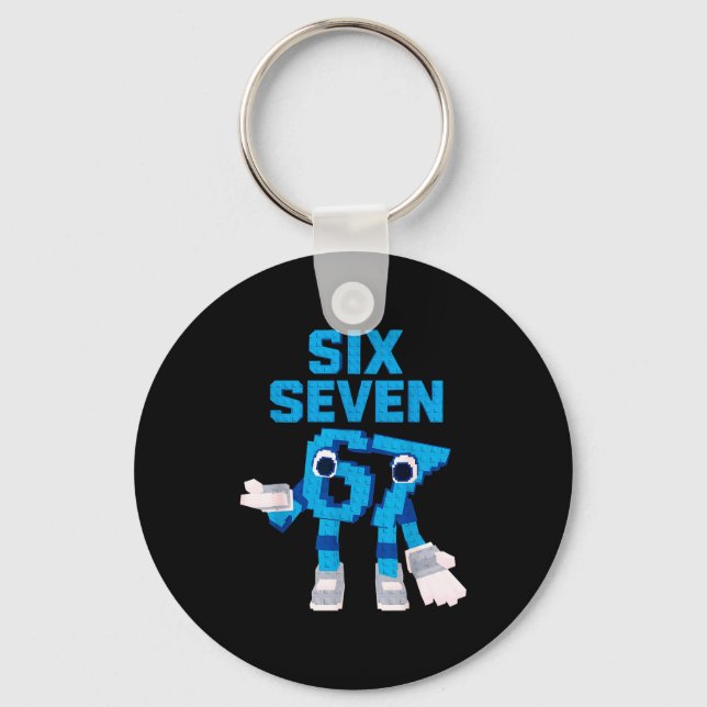Funny Kid Meme Six Seven 6 7 Italian Brainrot Bruh Key Ring (Front)