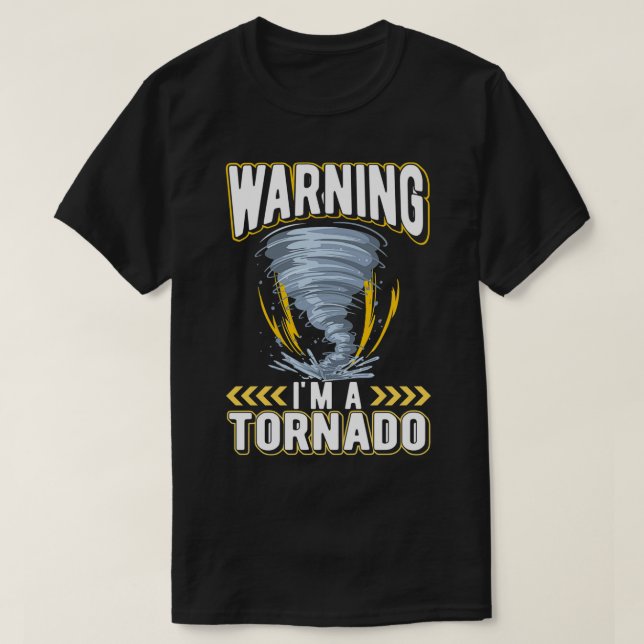 Funny Kid Tornado Lover Weather Watching T-Shirt (Design Front)