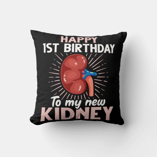 Funny Kidney Transplant Anniversary Cushion (Front)