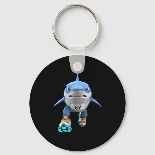Funny Kids 67 Meme Tralalero Tralala Runner Italia Key Ring (Front)