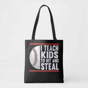 Funny Kids Baseball Coach Tote Bag