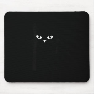 Funny Kids Halloween Black Cat Illustration Mouse Mat