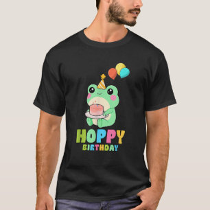 Funny Kids Hoppy Birthday Cute Froggy Kids Boys Gi T-Shirt
