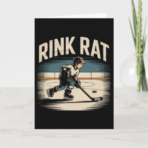 Funny Kids Ice Hockey Player Rink Rat Card