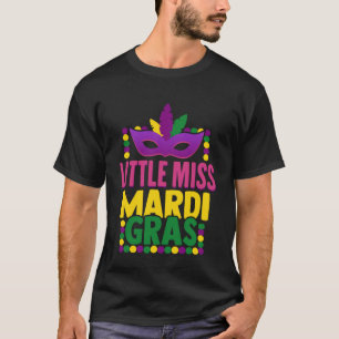 Funny Kids Little Miss Mardi Gras Costume 2023 Gir T-Shirt