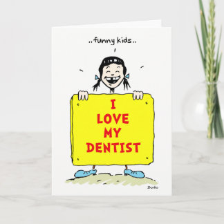 Funny Kids Positive Dental Quotes Greeting Card