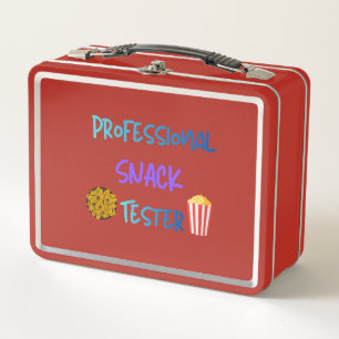 Funny Kids Professional Snack Tester Metal Lunch Box