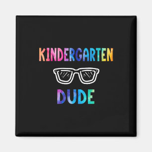 Funny Kids Rainbow Back To School Hello Kindergart Magnet