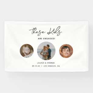 Funny Kids School Photo Engagement Party Welcome Banner